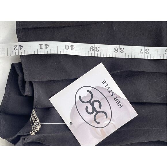 D1 Pleated Midi Dress Peter Pan Collar‎ Tie Neck Button Up - Picture 6 of 9